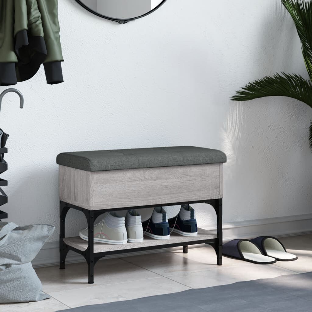 vidaXL Παπουτσοθήκη Γκρι Sonoma 62x32x45 εκ. από Επεξεργασμένο Ξύλο