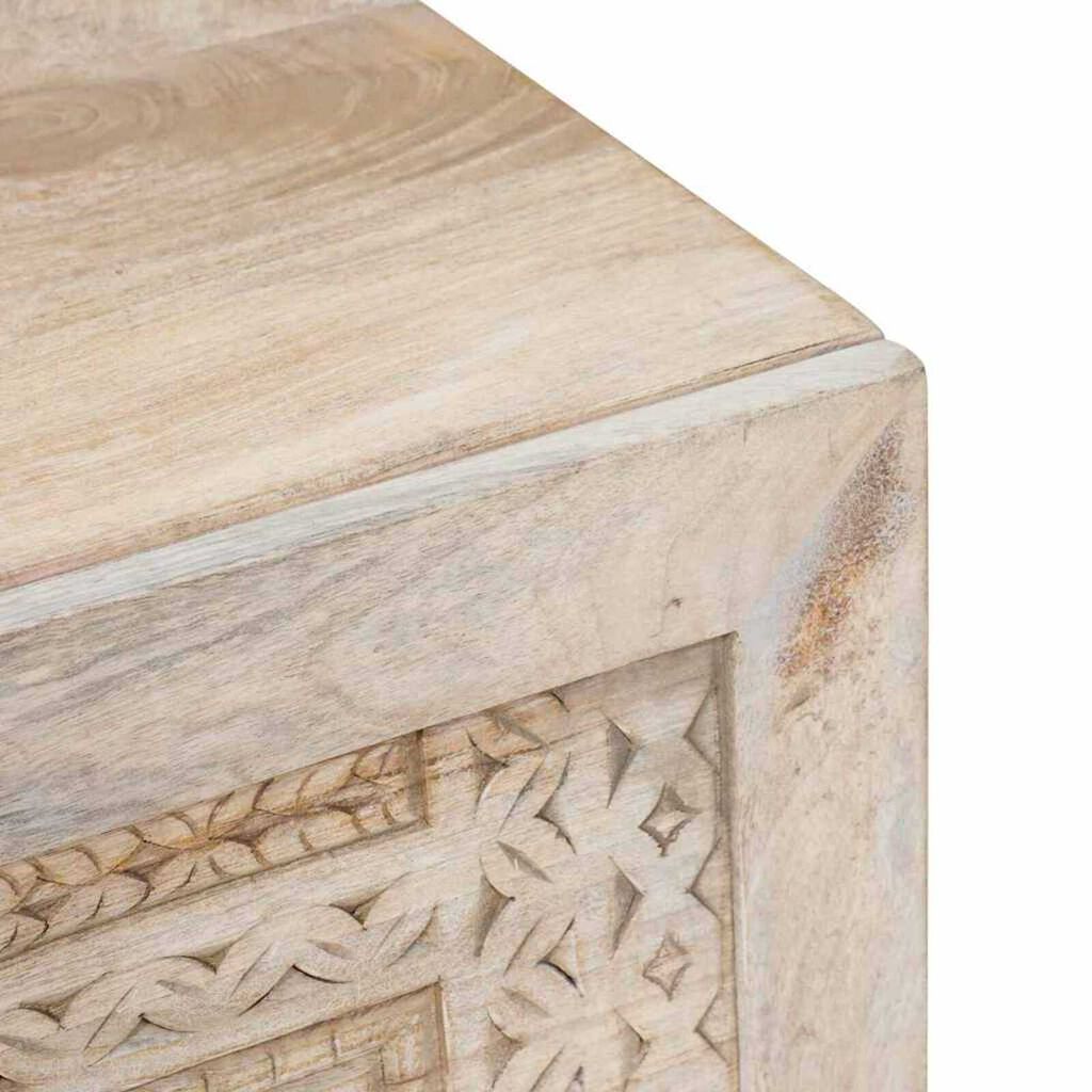 vidaXL Τραπεζάκι σαλονιού Μπεζ 100 x 54 x 40 εκ Μασίφ ξύλο μάνγκο