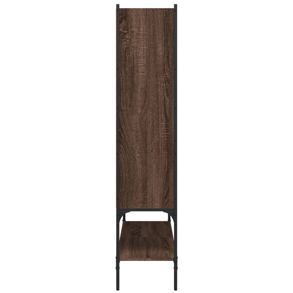 vidaXL Βιβλιοθήκη Καφέ Δρυς 102x30x141,5εκ. από Επεξεργασμένο Ξύλο