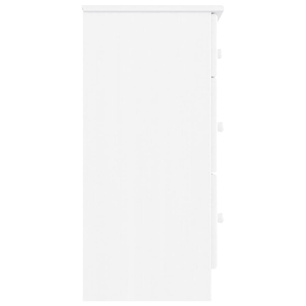 vidaXL Συρταριέρα ALTA Λευκή 112 x 35 x 73 εκ. από Μασίφ Ξύλο Πεύκου