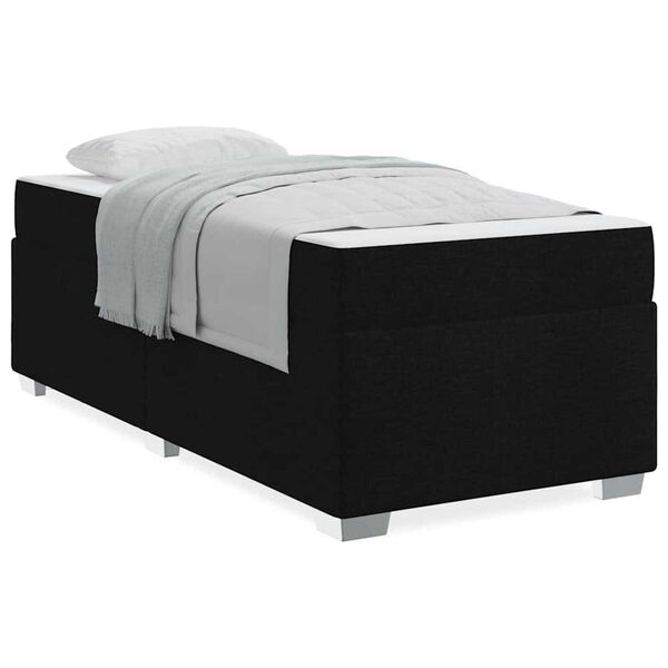 vidaXL Σκελετός Κρεβατιού Μαύρο 90 x 200 cm ύφασμα