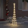 vidaXL LED Χριστουγεννιάτικο Δέντρο Θερμό λευκό 51 x 51 x 190 εκ