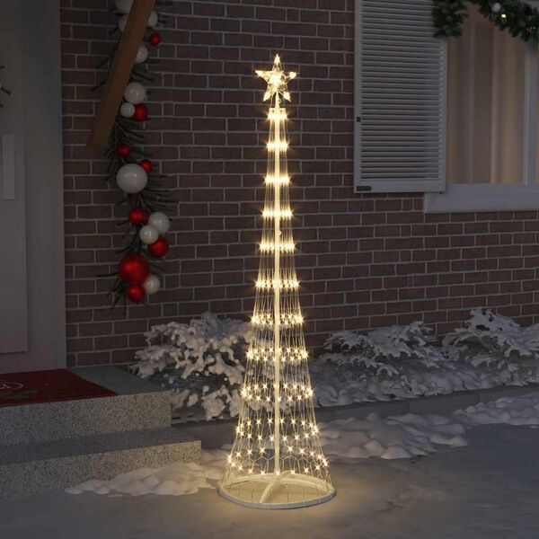 vidaXL LED Χριστουγεννιάτικο Δέντρο Θερμό λευκό 51 x 51 x 190 εκ