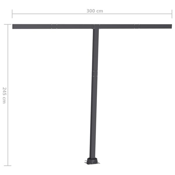 vidaXL Τέντα Αυτόματη Ανεξάρτητη Κρεμ 350 x 250 εκ.