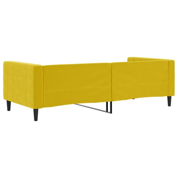 vidaXL Καναπές Κρεβάτι Κίτρινος 90 x 200 εκ. Βελούδινος