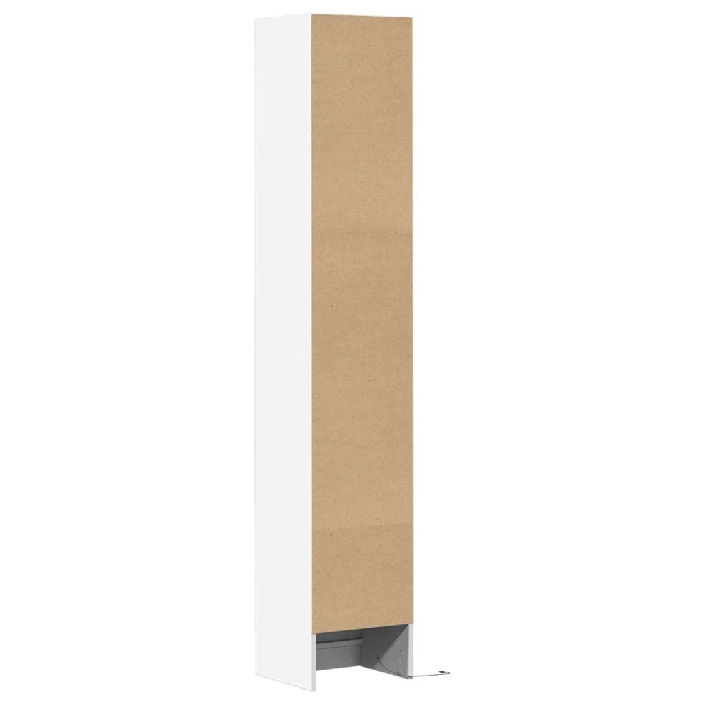 vidaXL Μπουφές με Φώτα LED Λευκός 36x32,5x200 εκ. Επεξεργασμένο Ξύλο