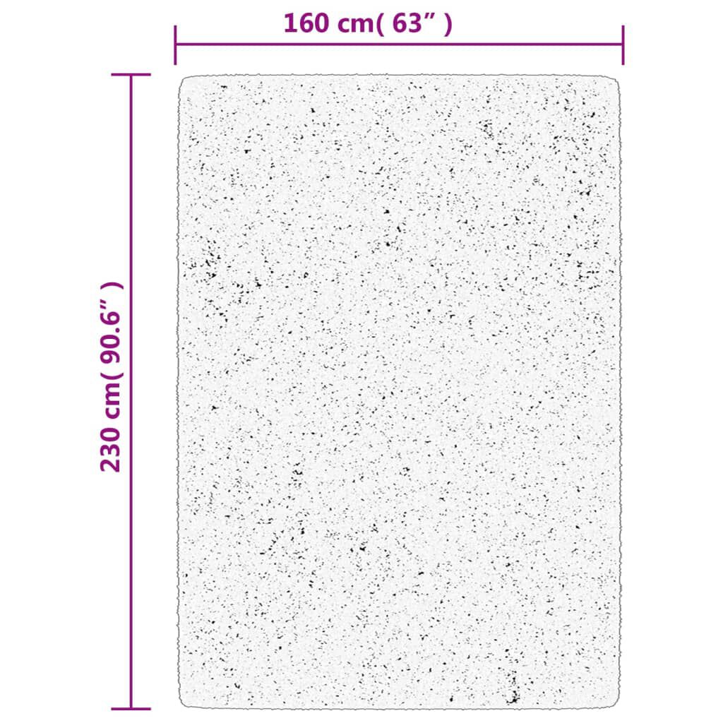 vidaXL Χαλί OVIEDO με Κοντό Πέλος Κρεμ 160 x 230 εκ.