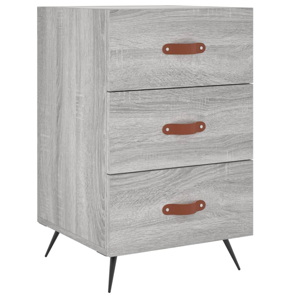 vidaXL Κομοδίνο Γκρι Sonoma 40 x 40 x 66 εκ. από Επεξεργασμένο Ξύλο