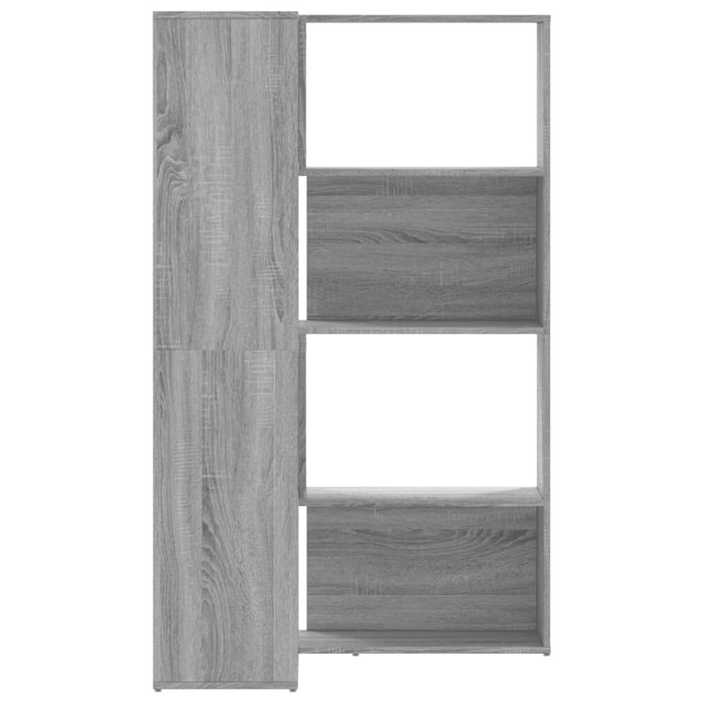 vidaXL Βιβλιοθήκη Γωνιακή 4 Επ. Γκρι Sonoma 85x85x140 εκ Επεξ. Ξύλο