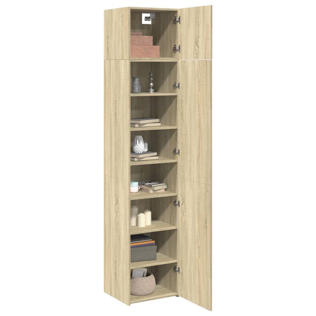 vidaXL Ντουλάπι Αποθήκευσης Στενό Δρυς 45x42,5x225 εκ. Επεξεργ. Ξύλο