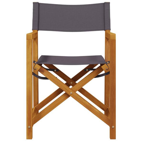 vidaXL Πτυσσόμενες καρέκλες διευθυντή 2 τεμ Σκ. Γκρι Υφασμάτινες