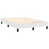 vidaXL Κρεβάτι Boxspring με Στρώμα & LED Λευκό 120x200 εκ. Συνθ. Δέρμα