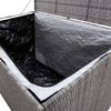 vidaXL Μπαούλο Εξωτερικού Χώρου Γκρι 150x100x100 εκ. Συνθετικό Ρατάν