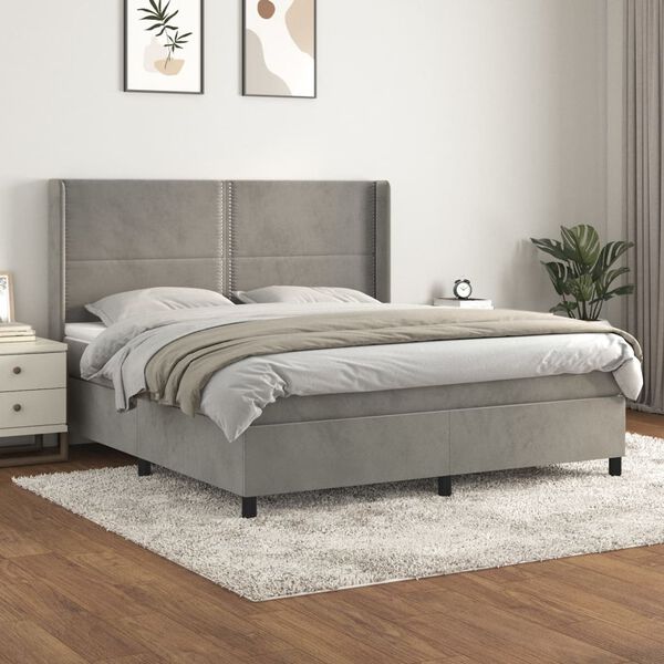 vidaXL &Kappa;&rho;&epsilon;&beta;ά&tau;&iota; Boxspring &mu;&epsilon; &Sigma;&tau;&rho;ώ&mu;&alpha; &Alpha;&nu;&omicron;&iota;&chi;&tau;ό &Gamma;&kappa;&rho;&iota; 180x200 &epsilon;&kappa;. &Beta;&epsilon;&lambda;&omicron;ύ&delta;&iota;&nu;&omicron;