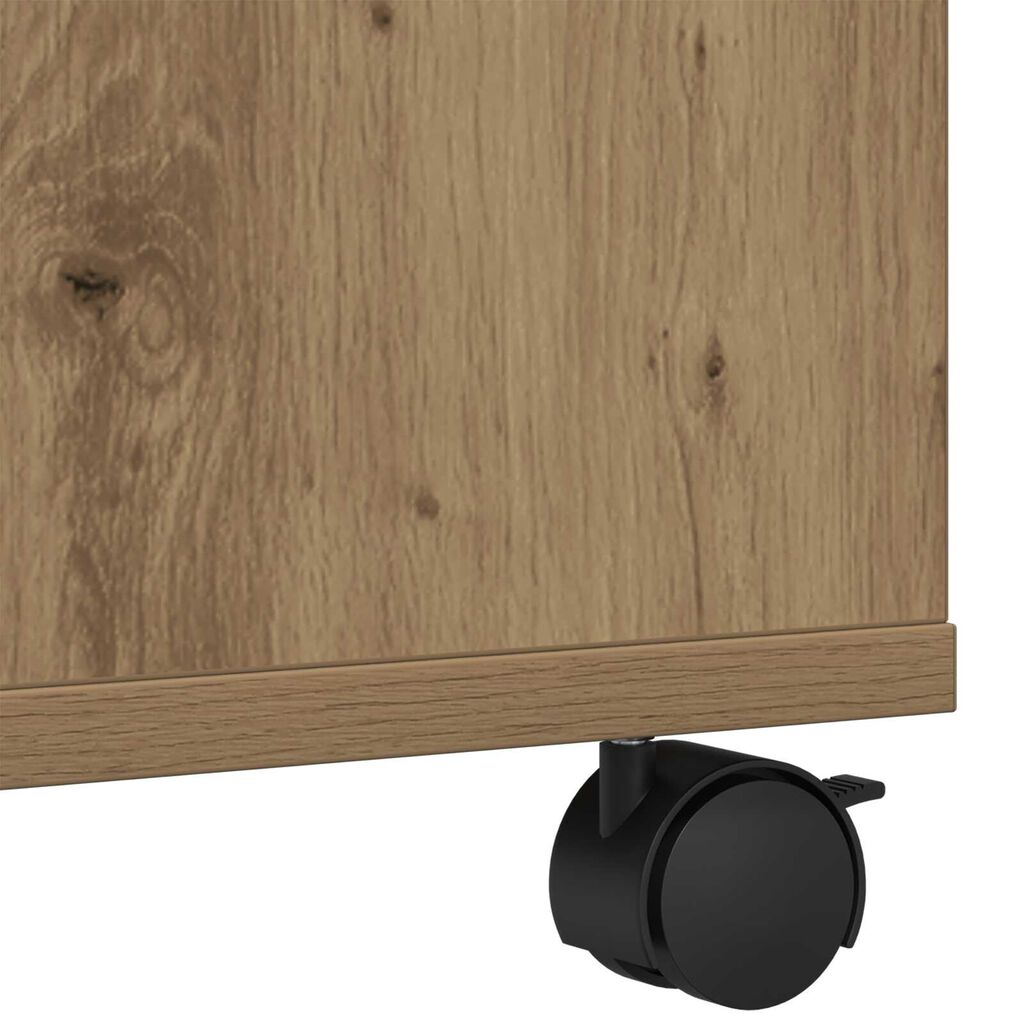 vidaXL Στάντ εκτυπωτή με ρόδες Artisan Oak 60x48x74 εκ.