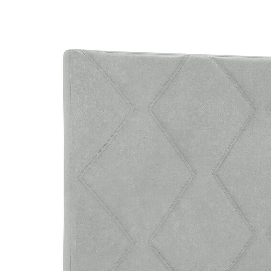 vidaXL LED Κεφαλάρι με φώτα λωρίδας LED Ανοιχτό γκρι 80 cm Βελούδο