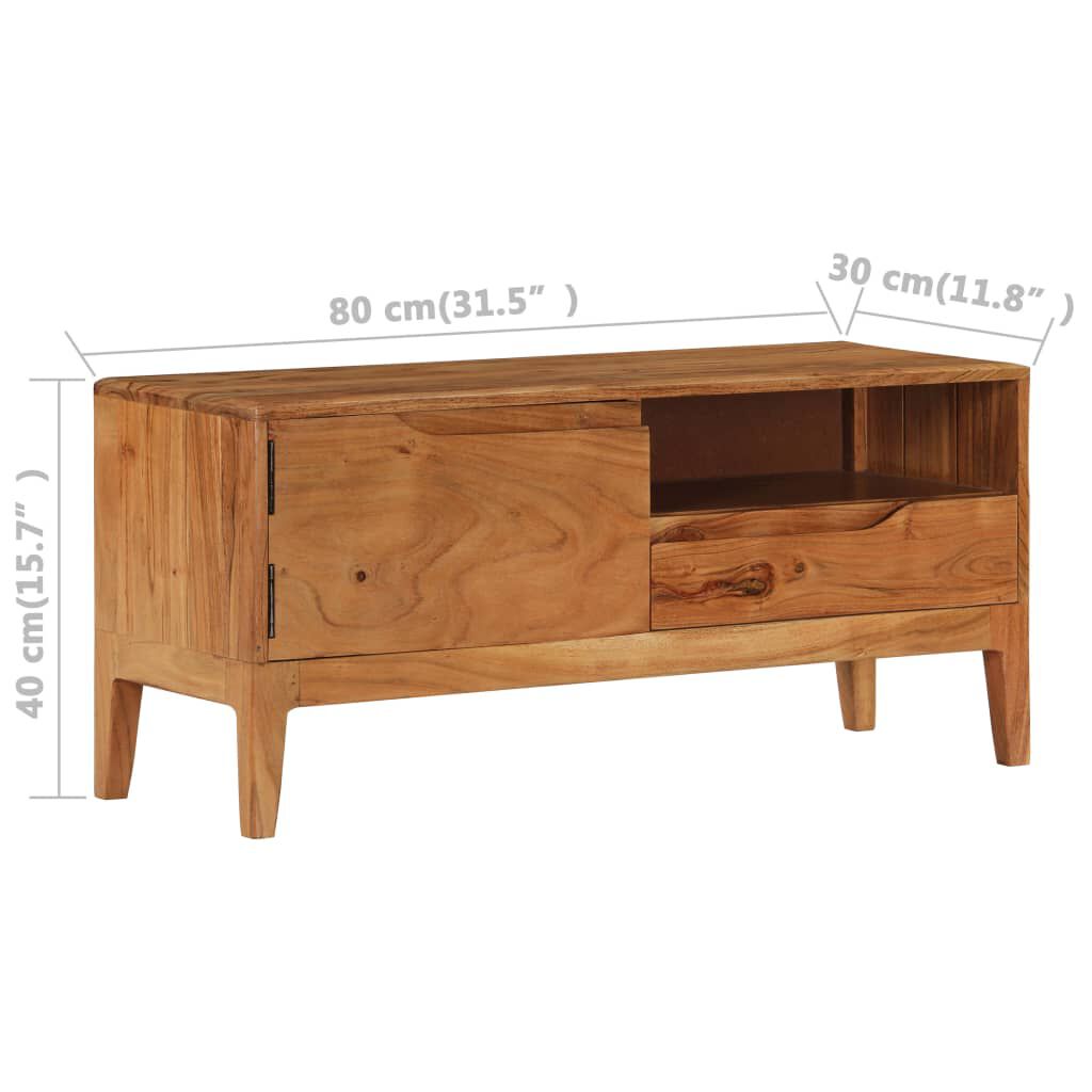 vidaXL Έπιπλο Τηλεόρασης 88 x 30 x 40 εκ. από Μασίφ Ξύλο Ακακίας