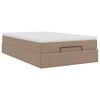 vidaXL Οθωμανικό κρεβάτι με στρώμα Cappucino 120x200cm Faux Leather