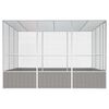 vidaXL Κλουβί Πουλιών Γκρι 302,5x324,5x211,5 εκ Γαλβανισμένο Χάλυβα