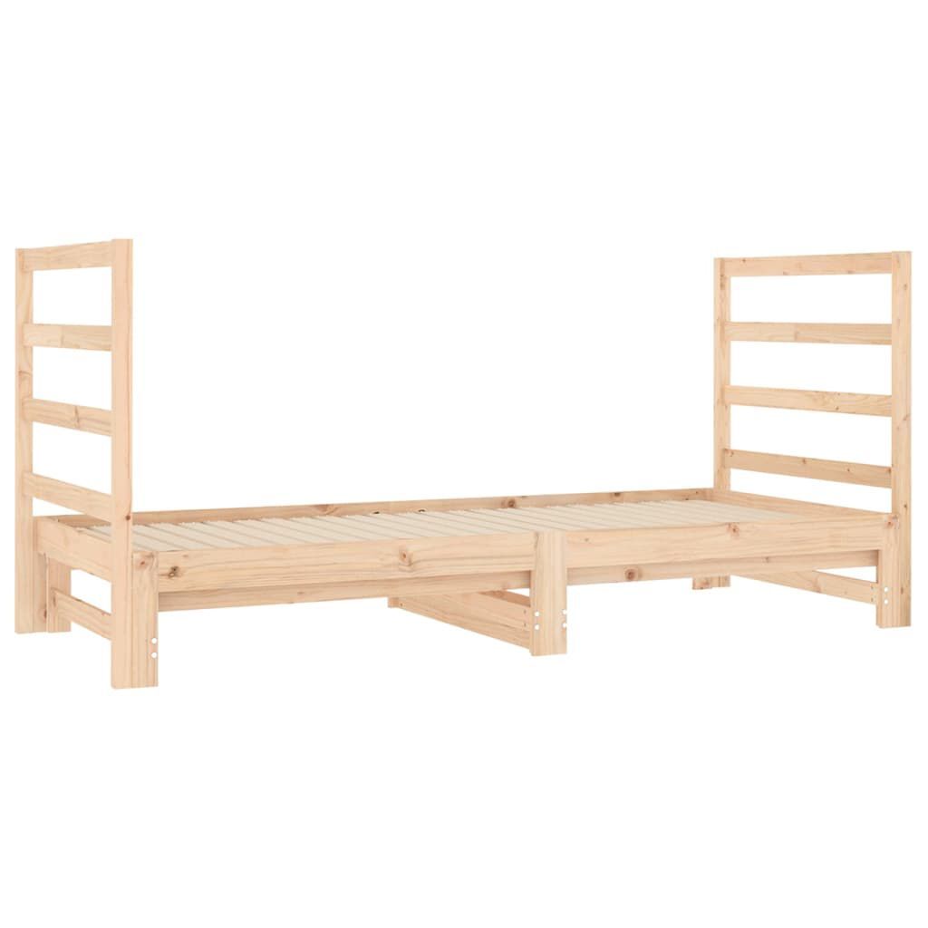 vidaXL Καναπές Κρεβάτι Συρόμενος 2x(90x190) εκ. Μασίφ Ξύλο Πεύκου