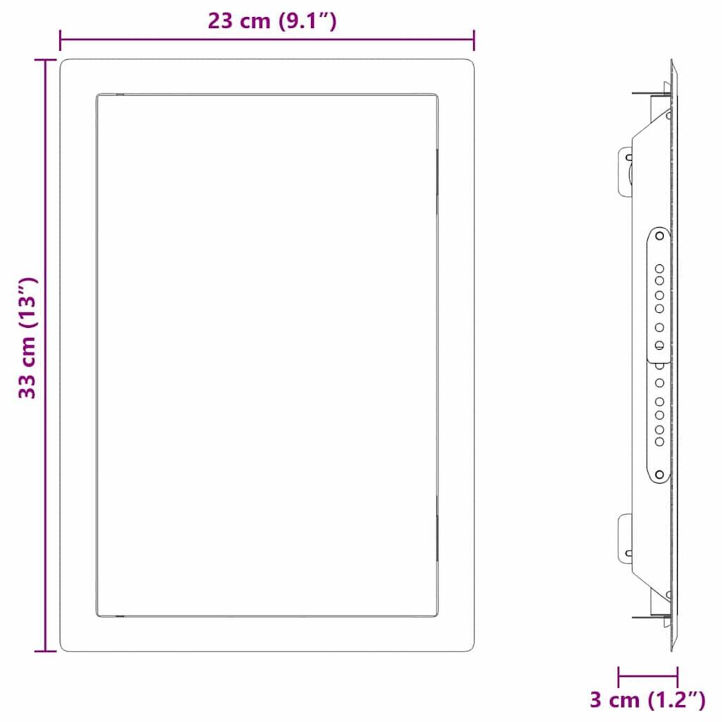 vidaXL Πάνελ Πρόσβασης Λευκό 20 x 30 cm Ατσάλι