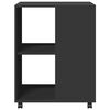 vidaXL Βοηθητικό Τραπέζι με Ρόδες Μαύρο 55x60x78 εκ. Επεξ. Ξύλο