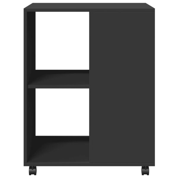 vidaXL Βοηθητικό Τραπέζι με Ρόδες Μαύρο 55x60x78 εκ. Επεξ. Ξύλο