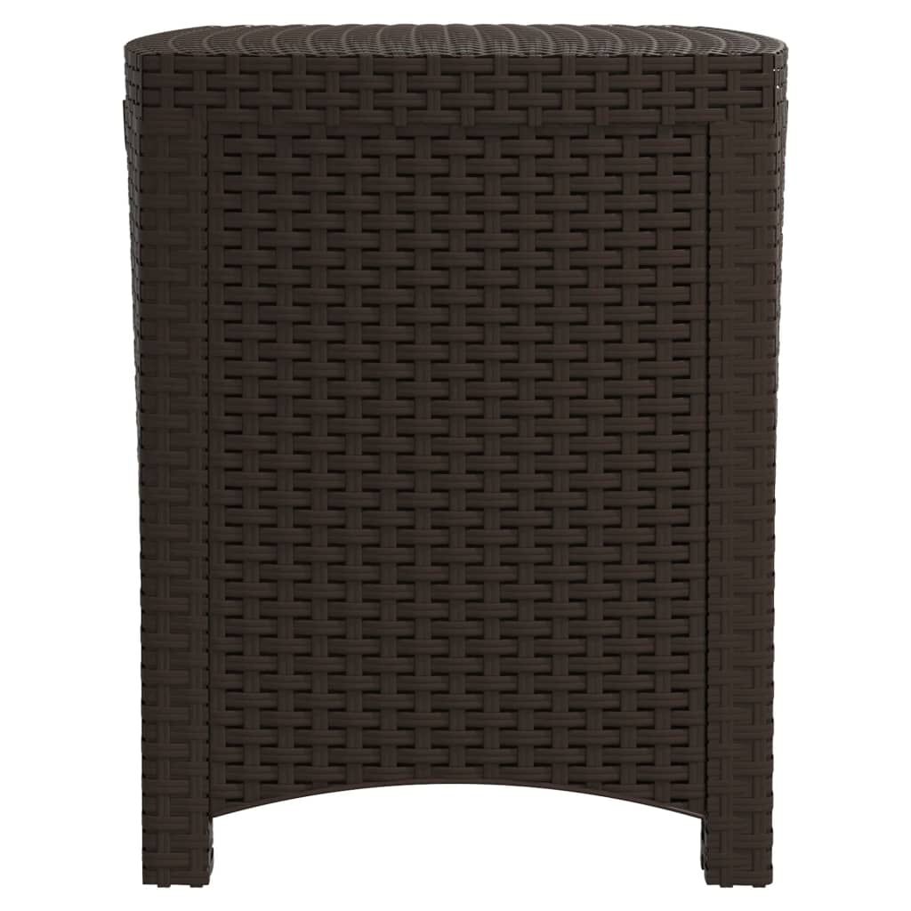 vidaXL Μπαούλο Αποθήκευσης Κήπου Καφέ 39x39x46 εκ. Ρατάν Πολυπρ/νίου