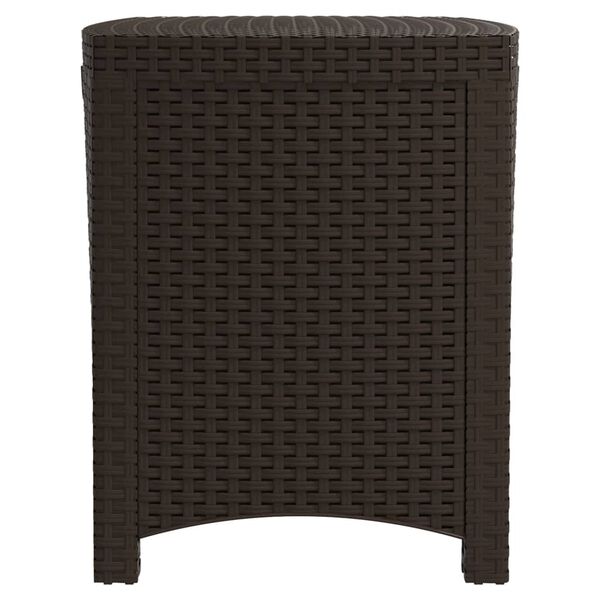 vidaXL Μπαούλο Αποθήκευσης Κήπου Καφέ 39x39x46 εκ. Ρατάν Πολυπρ/νίου