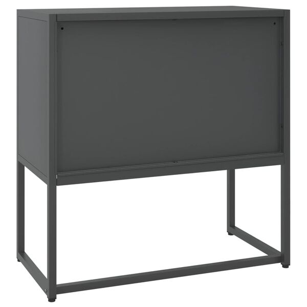 vidaXL Μπουφές Ανθρακί 75 x 35 x 75 εκ. από Ατσάλι