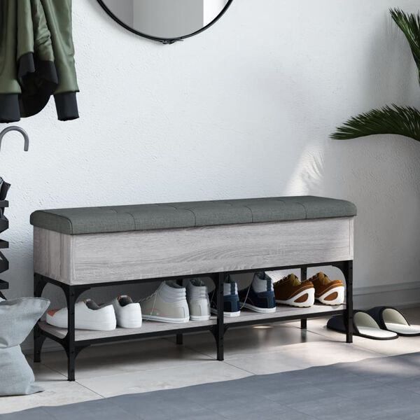 vidaXL Παπουτσοθήκη Γκρι Sonoma 102x32x45εκ. από Επεξεργασμένο Ξύλο