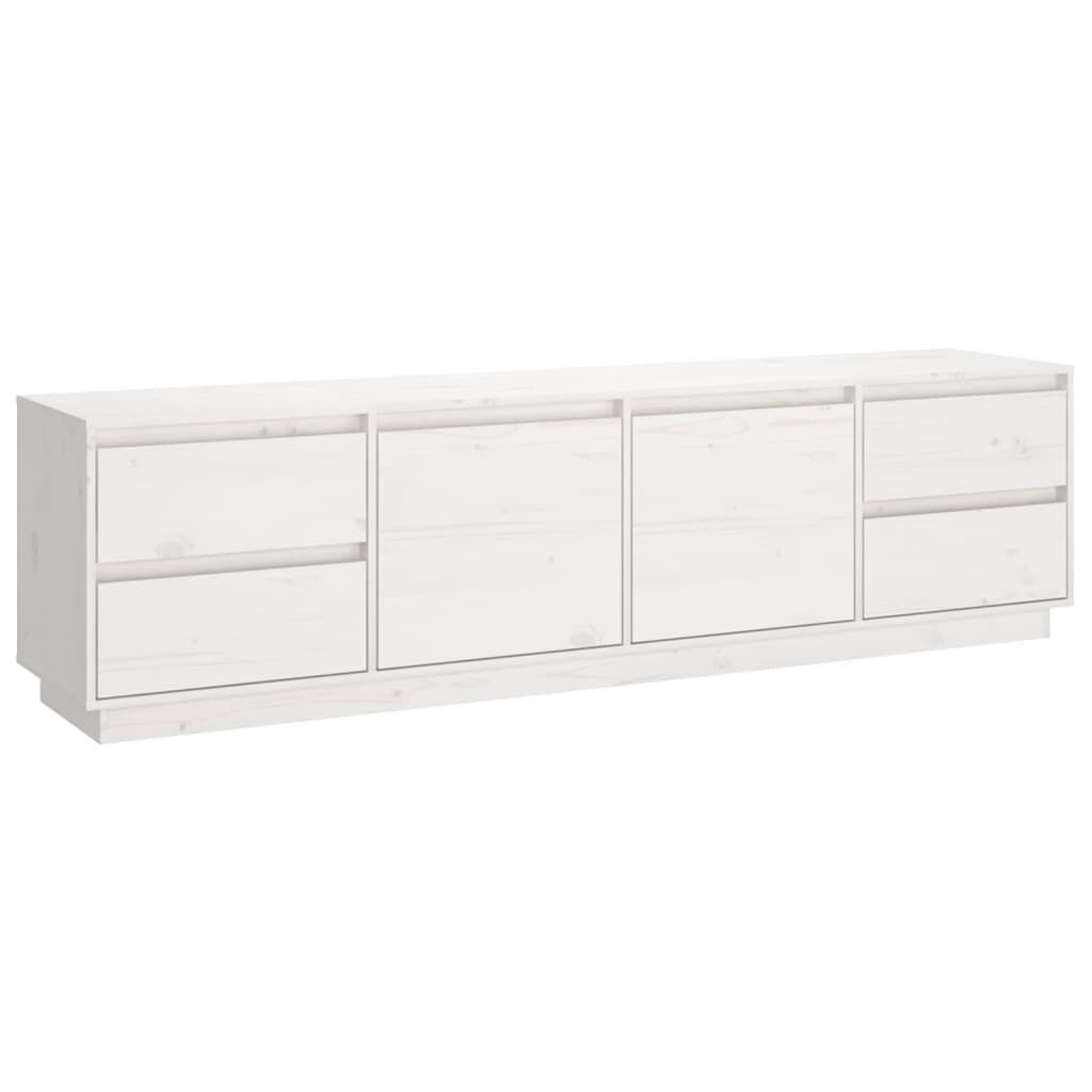 vidaXL Έπιπλο Τηλεόρασης Λευκό 176x37x47,5 εκ. από Μασίφ Ξύλο Πεύκου