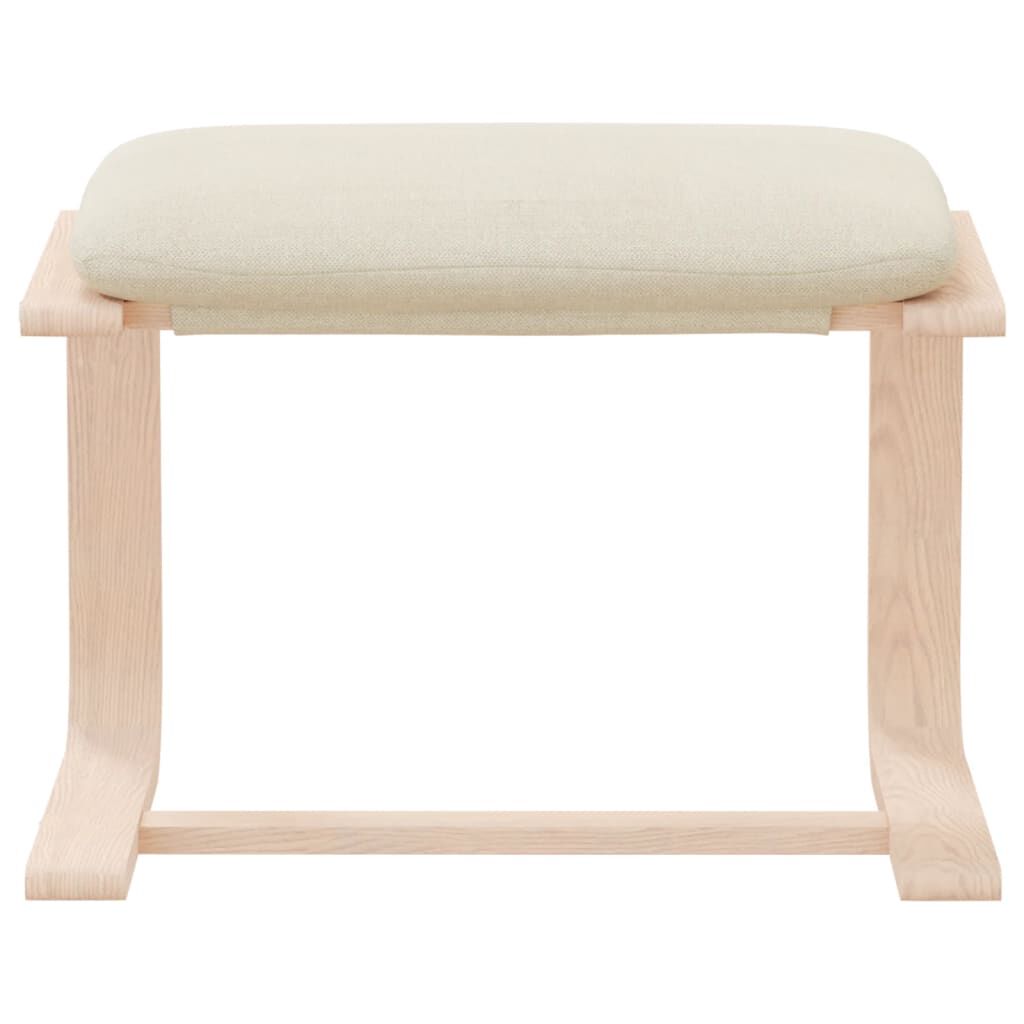 vidaXL Υποπόδιο Κρεμ 51 x 41 x 40 εκ. Υφασμάτινο