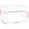 vidaXL Εξωτερικός πάγκος Καφέ 119 x 76 x 44εκ. Μασίφ ξύλο πεύκου