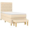 vidaXL &Kappa;&rho;&epsilon;&beta;ά&tau;&iota; Boxspring &mu;&epsilon; &Sigma;&tau;&rho;ώ&mu;&alpha; &Kappa;&rho;&epsilon;&mu; 90x200 &epsilon;&kappa;.&Upsilon;&phi;&alpha;&sigma;&mu;ά&tau;&iota;&nu;&omicron;