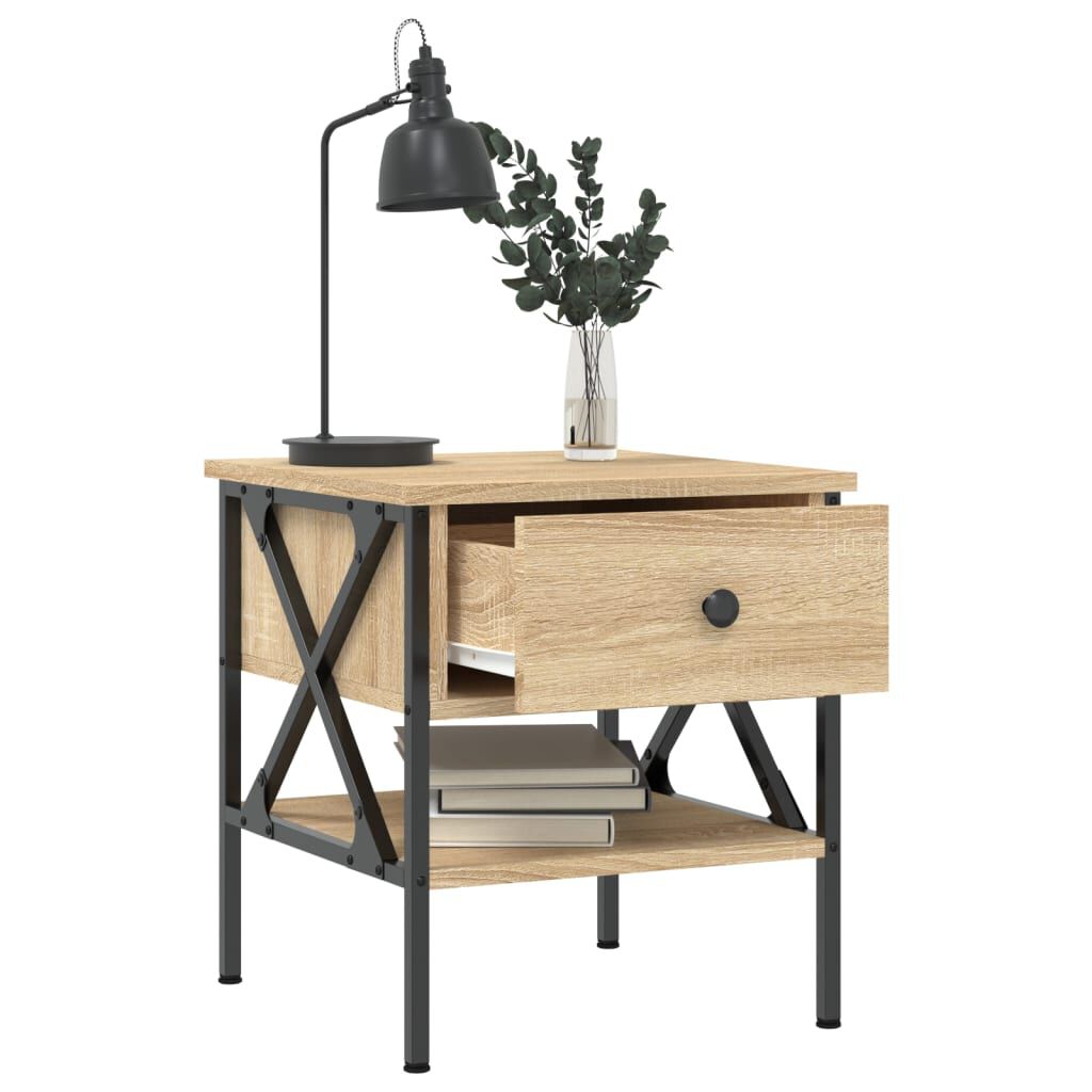 vidaXL Κομοδίνο Sonoma Δρυς 40 x 42 x 45 εκ. από Επεξεργασμένο Ξύλο