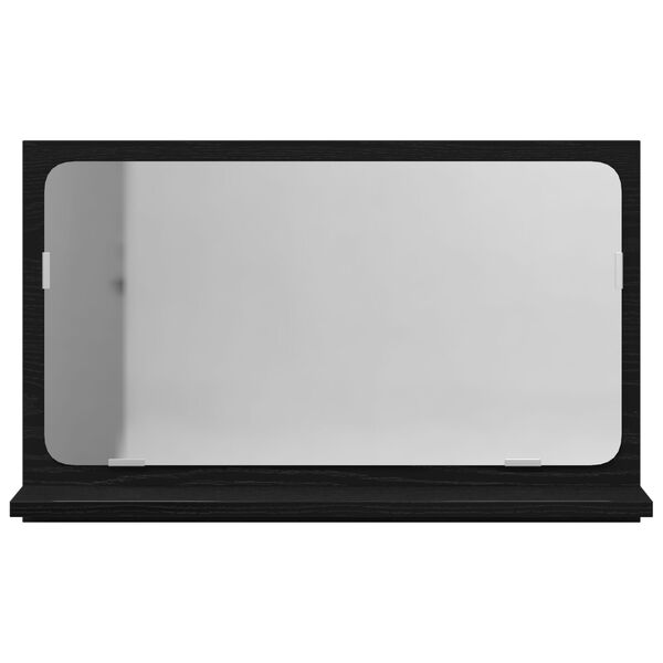 Καθρέφτης μπάνιου vidaXL σε μαύρο δρυ, 60x10,5x37 εκ, φτιαγμένος από ξύλο