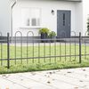 vidaXL Φράχτης Κήπου Λευκό 1.7 x 0.6 μ Ατσάλι με Επικάλυψη Πούδρας