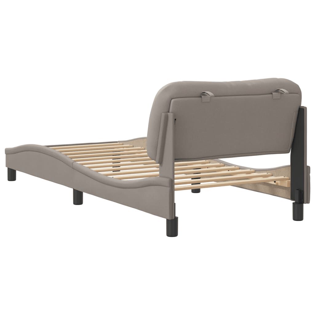 vidaXL Σκελετός Κρεβατιού Χωρίς Στρώμα Taupe 80x200 εκ. Υφασμάτινο
