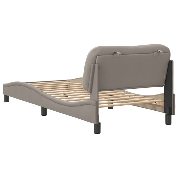 vidaXL Σκελετός Κρεβατιού Χωρίς Στρώμα Taupe 80x200 εκ. Υφασμάτινο