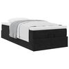 vidaXL Οθωμανικό κρεβάτι με στρώμα Μαύρο 90x190cm Velvet