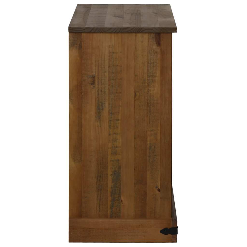 vidaXL Sideboard HALDEN με συρόμενη πόρτα 80x40x80 cm μασίφ ξύλο