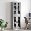 vidaXL Highboard &mu;&epsilon; &rho;ά&phi;&iota; FLORIN &Gamma;&kappa;&rho;ί&zeta;&omicron; &Sigma;&omicron;&nu;&omicron;&mu;&alpha; 60 x 35 x 182 &epsilon;&kappa;.