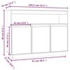vidaXL Ντουλάπι Λευκό 104,5x34x80 εκ. από Μασίφ Ξύλο Πεύκου