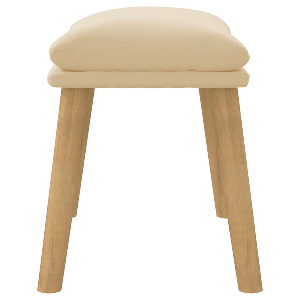 vidaXL Υποπόδιο Κρεμ 45x29,5x35 εκ. Βελούδινο
