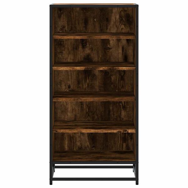 vidaXL Παπουτσοθήκη Καπνιστή Δρυς 48x38x97,5 εκ. Επεξεργασμένο Ξύλο