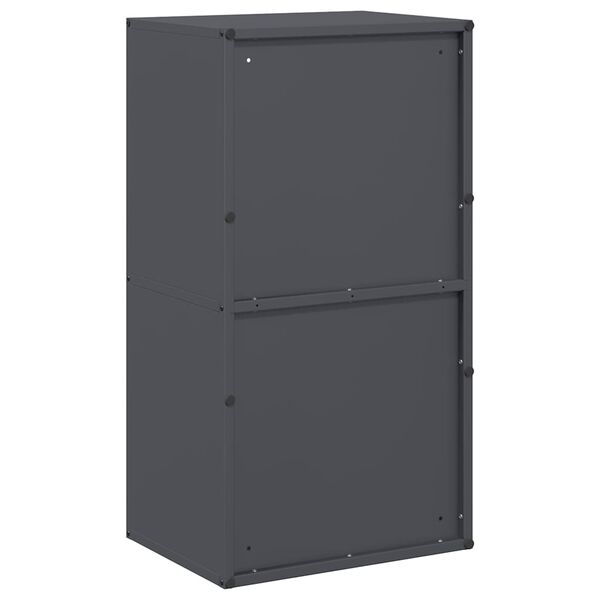 vidaXL Ράφι Καυσόξυλων Ανθρακί 40x30x75 εκ. Χάλυβας ψυχρής έλασης