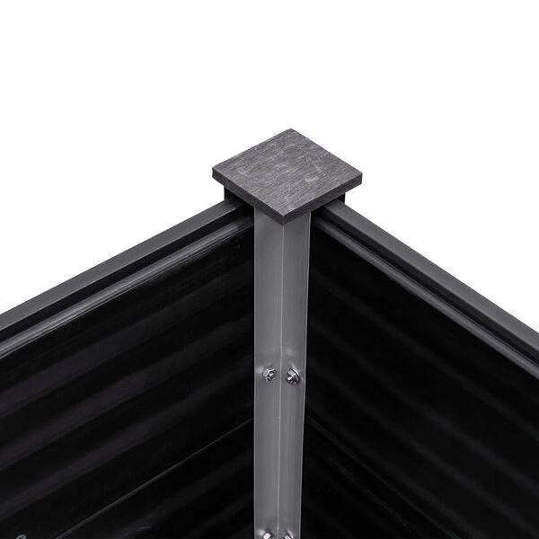 vidaXL Ζαρντινιέρα Υπερυψωμένη Γκρι 200 x 50 x 54 εκ. από WPC