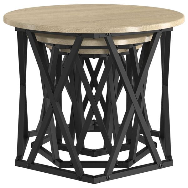 vidaXL Κομοδίνο Μονάδας 3 pcs Sonoma Δρυς 53 x 53 x 40 cm