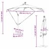 vidaXL Ομπρέλα Cantilever Banana Μαύρο 294 x 294 x 248 cm